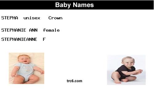 stepha baby names